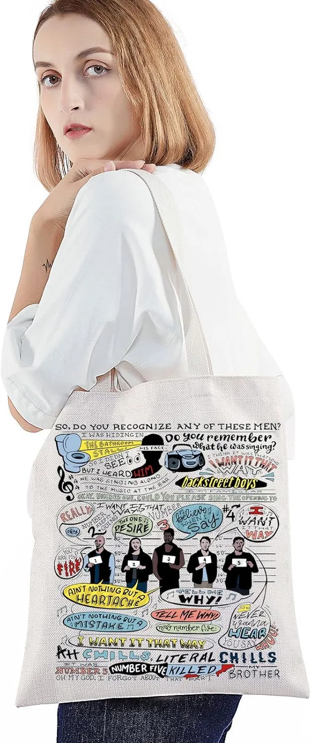 BWWKTOP Jake Peralta Comedy TV Show Tote Bag Jack Fans Gifts I Want It That Way Inspired Shoulder Bag Ray Holt 99 Merchandise