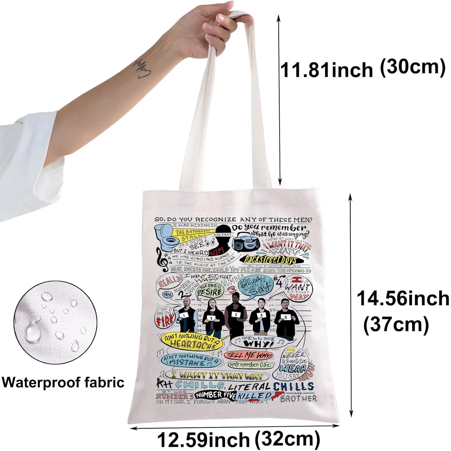 BWWKTOP Jake Peralta Comedy TV Show Tote Bag Jack Fans Gifts I Want It That Way Inspired Shoulder Bag Ray Holt 99 Merchandise