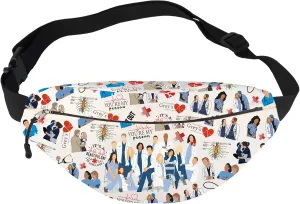 BWWKTOP Meredith & Cristina Fanny Pack Grey Sloan Fans Gift Seattle Grey TV Show Hospital Waist Bag Meredith & Cristina Merch (DANCE IT OUT)
