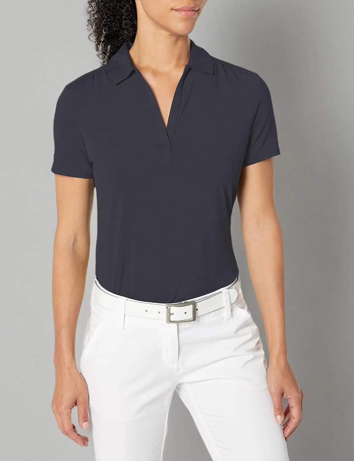 Callaway Women’s Opti-Dri Tonal Short Sleeve Polo Shirt, with Stretch Fabric and Sun Protection, Extended Sizing