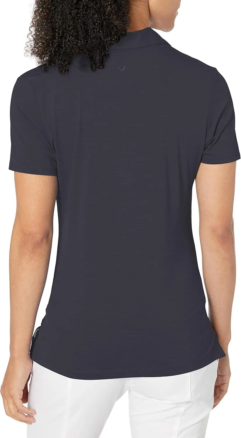 Callaway Women’s Opti-Dri Tonal Short Sleeve Polo Shirt, with Stretch Fabric and Sun Protection, Extended Sizing