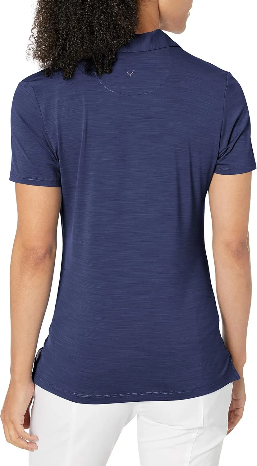 Callaway Women’s Opti-Dri Tonal Short Sleeve Polo Shirt, with Stretch Fabric and Sun Protection, Extended Sizing