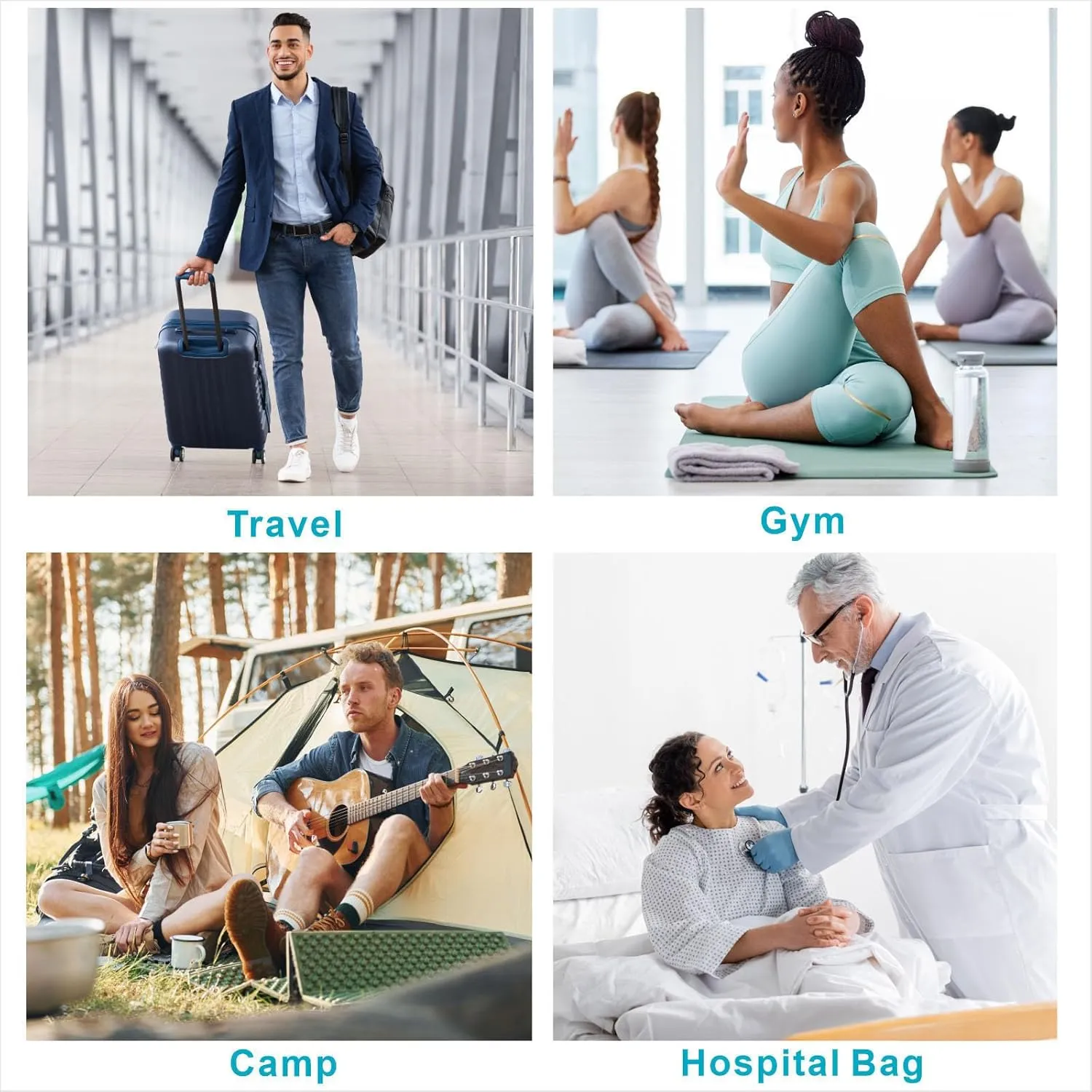 Cambond Spirit Airlines Personal Item Bag 18x14x8 Inch - 30L Lightweight Carry on Personal Item Travel Bag for Short Trip with Shoulder Strap, Compact Underseat Foldable Travel Duffel Bag, Lake Blue