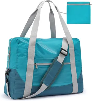Cambond Spirit Airlines Personal Item Bag 18x14x8 Inch - 30L Lightweight Carry on Personal Item Travel Bag for Short Trip with Shoulder Strap, Compact Underseat Foldable Travel Duffel Bag, Lake Blue