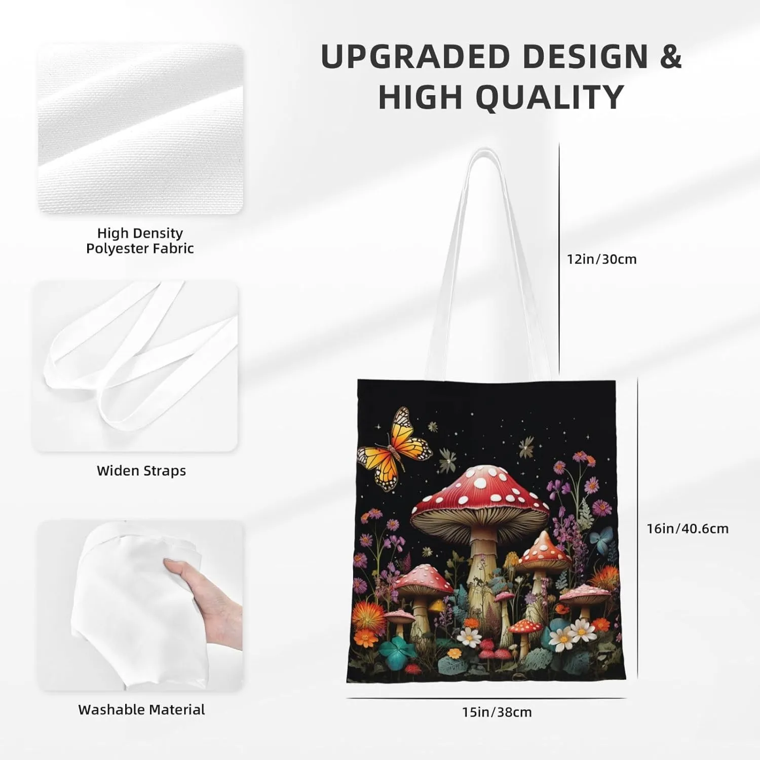 Canvas Tote Bag For Women Reusable Shopping Bag Casual Palm Trees And Sunset Shoulder Bag Handbag For Travel