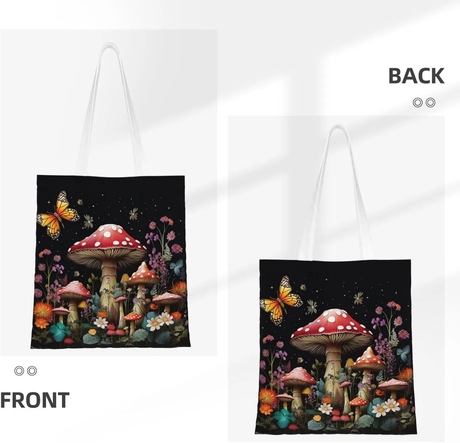 Canvas Tote Bag For Women Reusable Shopping Bag Casual Palm Trees And Sunset Shoulder Bag Handbag For Travel