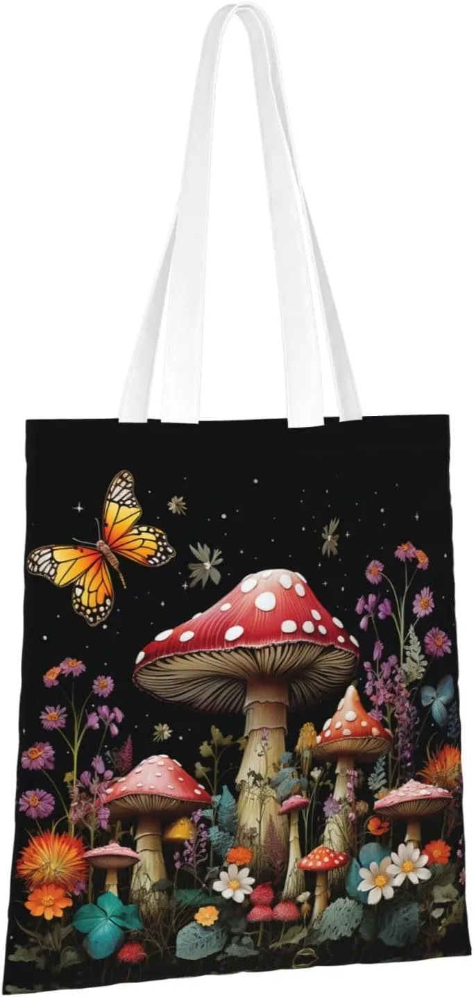 Canvas Tote Bag For Women Reusable Shopping Bag Casual Palm Trees And Sunset Shoulder Bag Handbag For Travel