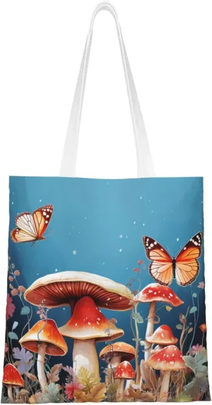 Canvas Tote Bag For Women Reusable Shopping Bag Casual Palm Trees And Sunset Shoulder Bag Handbag For Travel