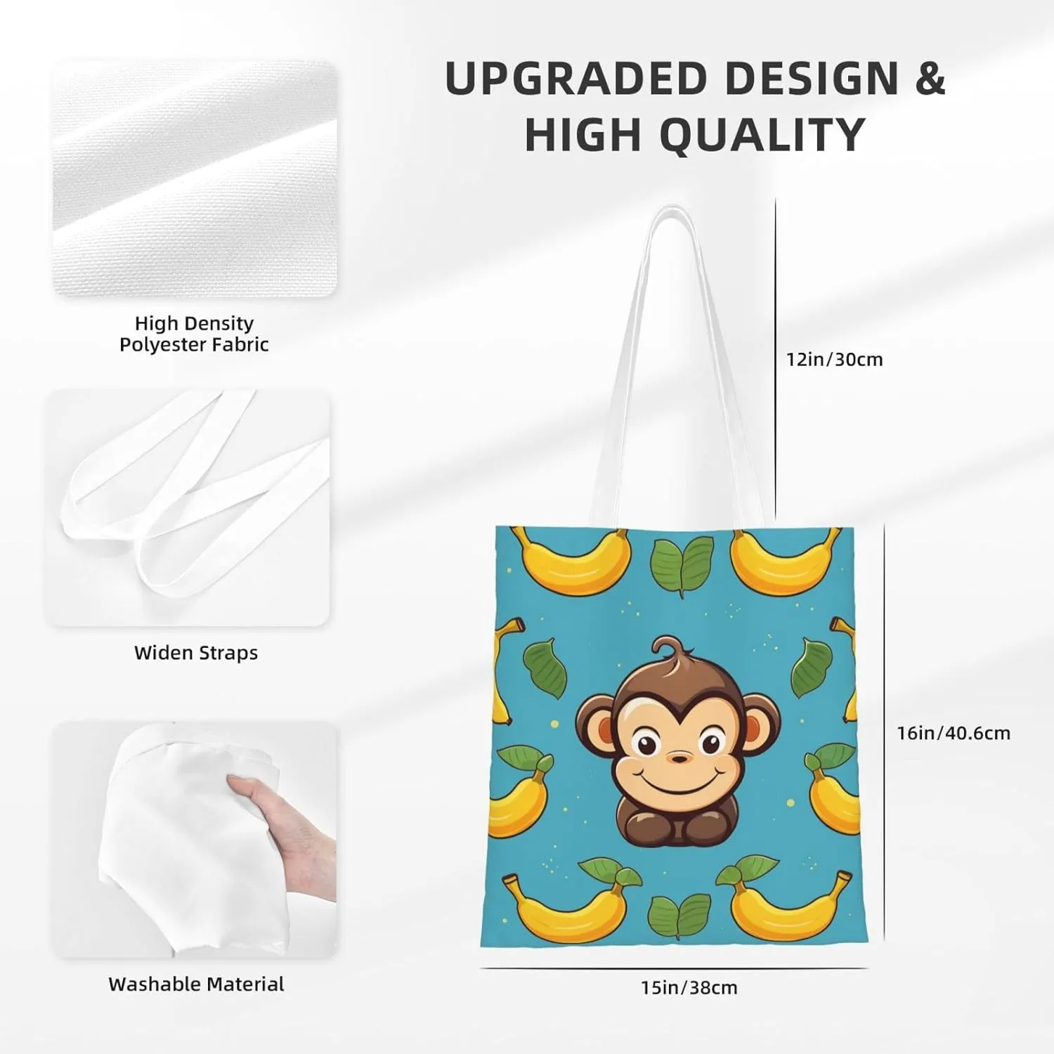 Canvas Tote Bag For Women Reusable Shopping Bag Casual Palm Trees And Sunset Shoulder Bag Handbag For Travel