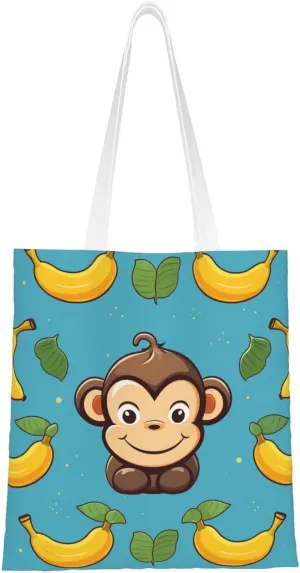 Canvas Tote Bag For Women Reusable Shopping Bag Casual Palm Trees And Sunset Shoulder Bag Handbag For Travel