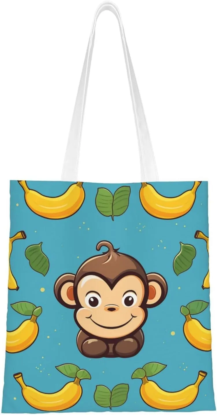 Canvas Tote Bag For Women Reusable Shopping Bag Casual Palm Trees And Sunset Shoulder Bag Handbag For Travel