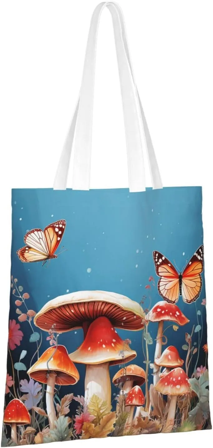Canvas Tote Bag For Women Reusable Shopping Bag Casual Palm Trees And Sunset Shoulder Bag Handbag For Travel