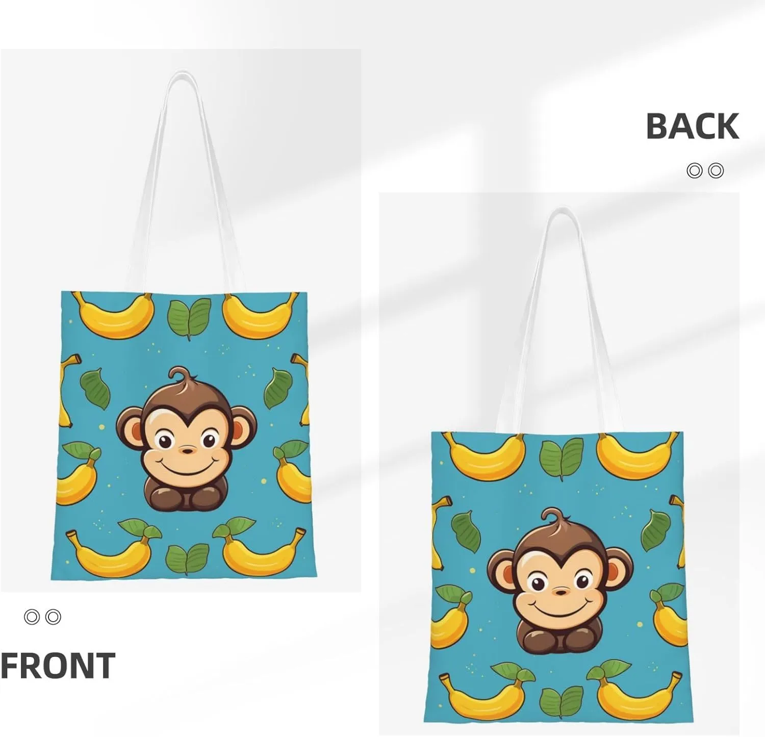 Canvas Tote Bag For Women Reusable Shopping Bag Casual Palm Trees And Sunset Shoulder Bag Handbag For Travel