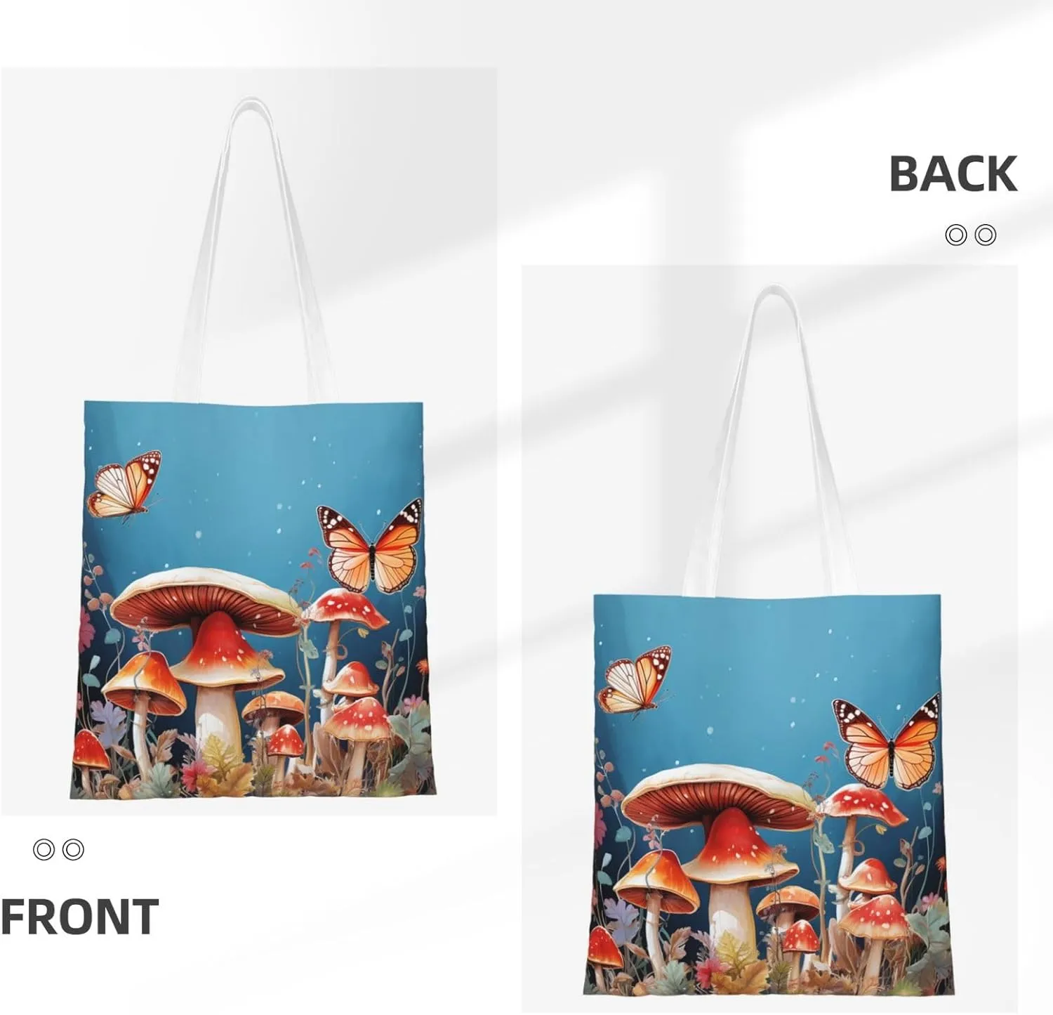 Canvas Tote Bag For Women Reusable Shopping Bag Casual Palm Trees And Sunset Shoulder Bag Handbag For Travel