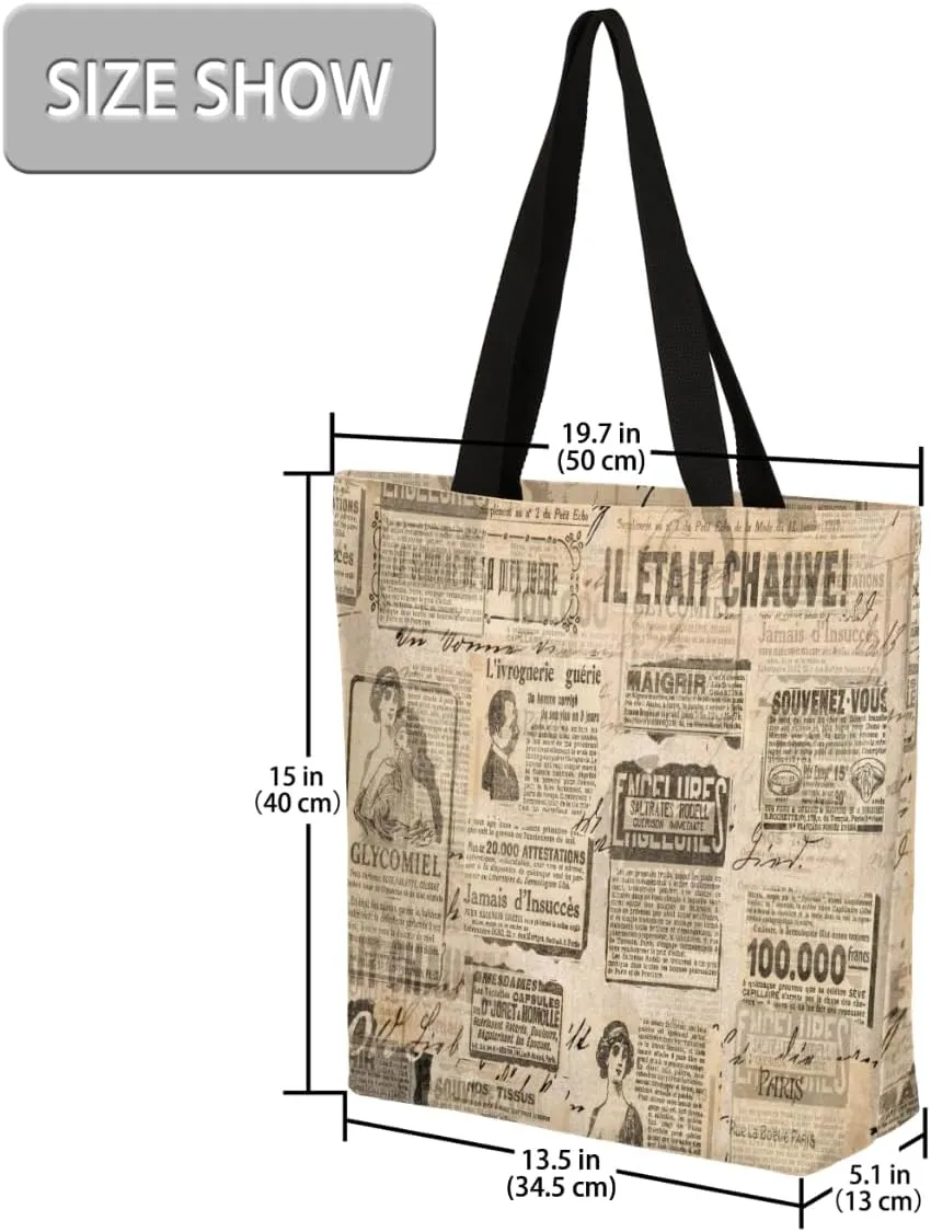 Canvas Tote Bag Large Women Casual Shoulder Bag Handbag Reusable Storage Shoulder Bag