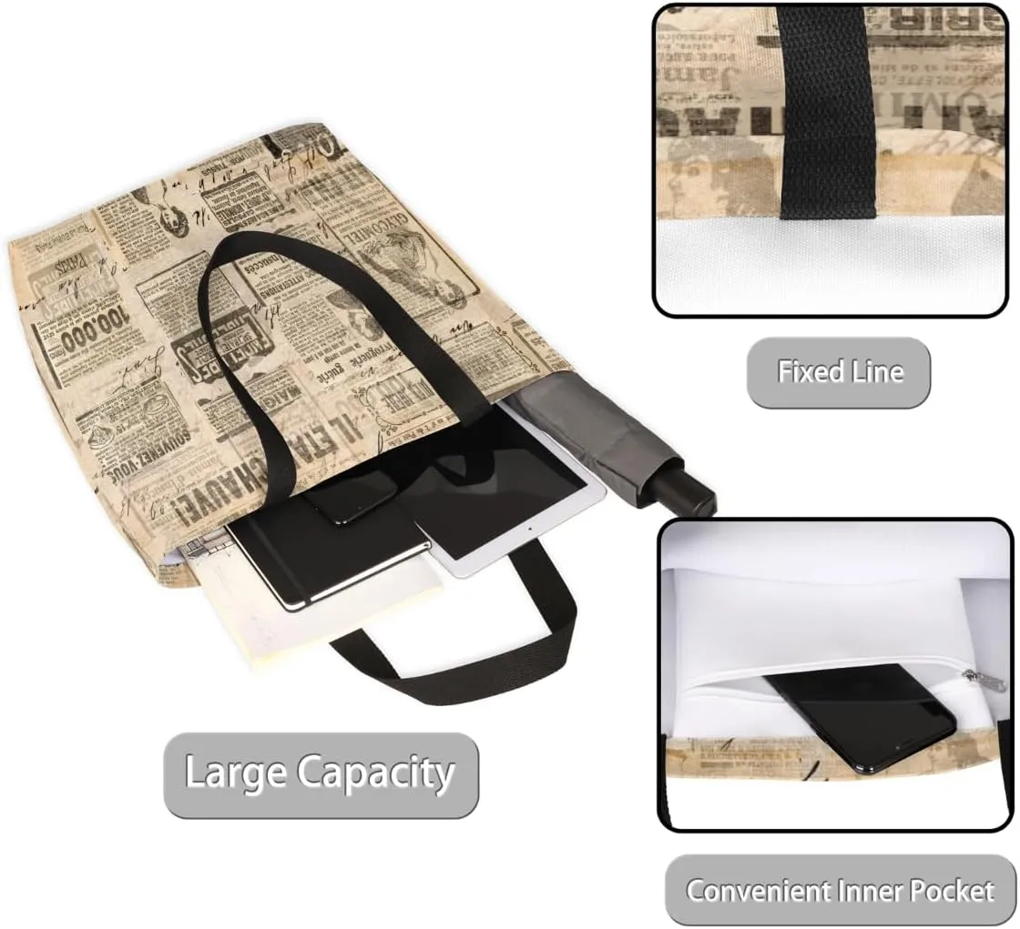 Canvas Tote Bag Large Women Casual Shoulder Bag Handbag Reusable Storage Shoulder Bag