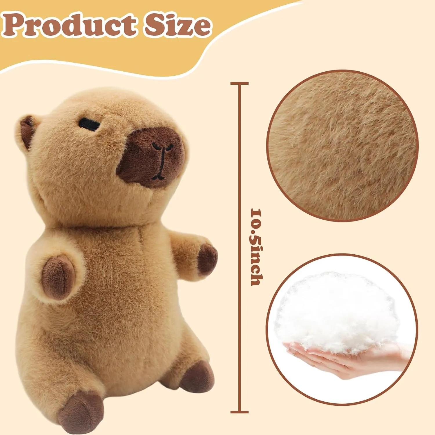 Capybara Plush with 11 Pcs Costume and Accessories,Capybara Plush Dress Up Toy,Adorable Capybara Gifts for Boys and Girls,Birthday Gift