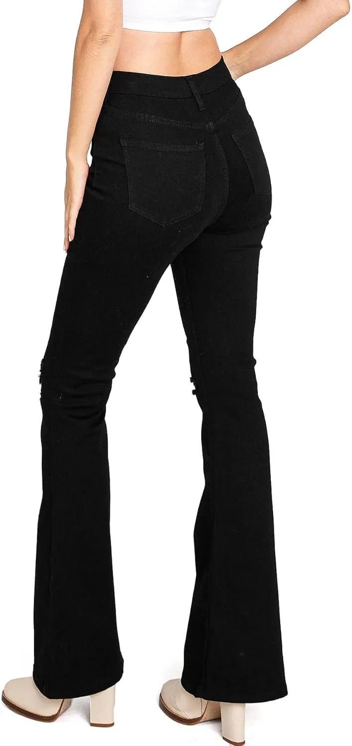 Celebrity Pink Jean Women's Juniors High Waisted Flared Bell Bottoms