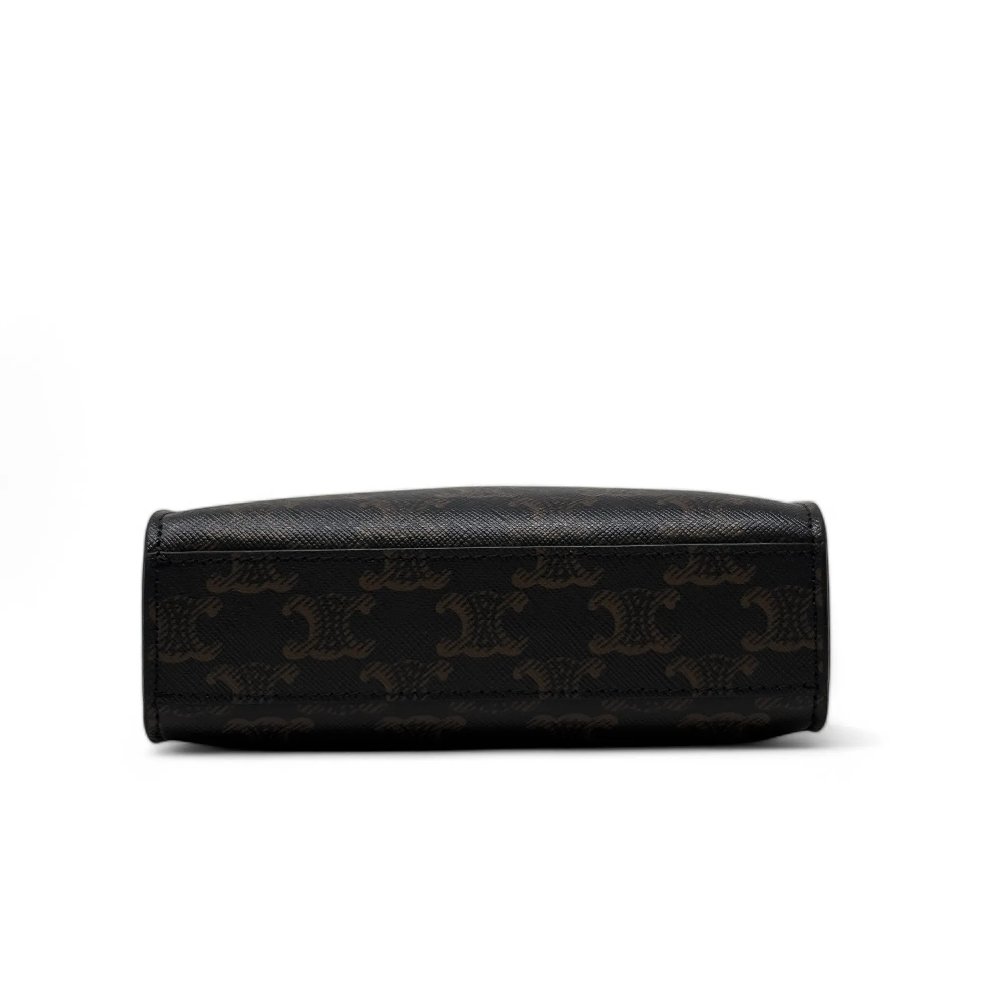 Celine Brown Triomphe Mini Vertical Cabas Tote