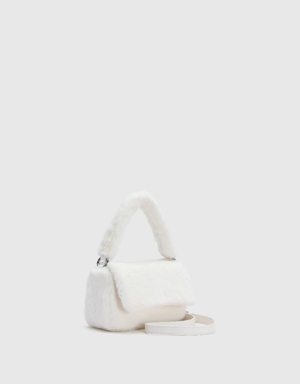 Chained Furry Shoulder Bag