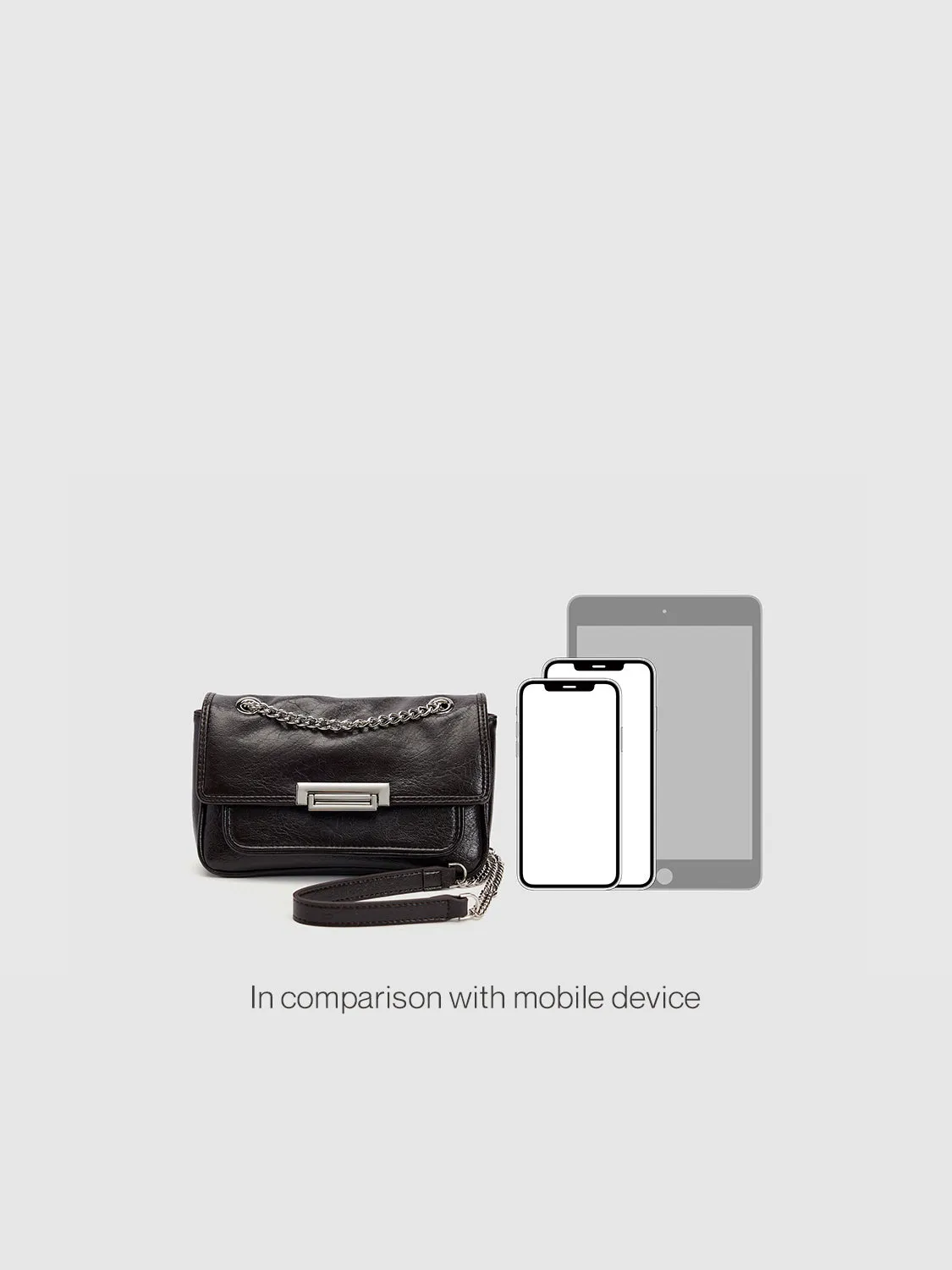 Chained Vegan Leather Shoulder Bag
