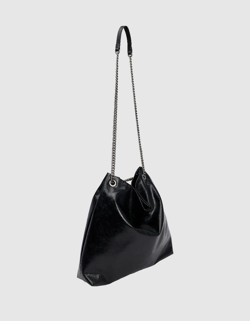 Chained Vegan Leather Shoulder Bag