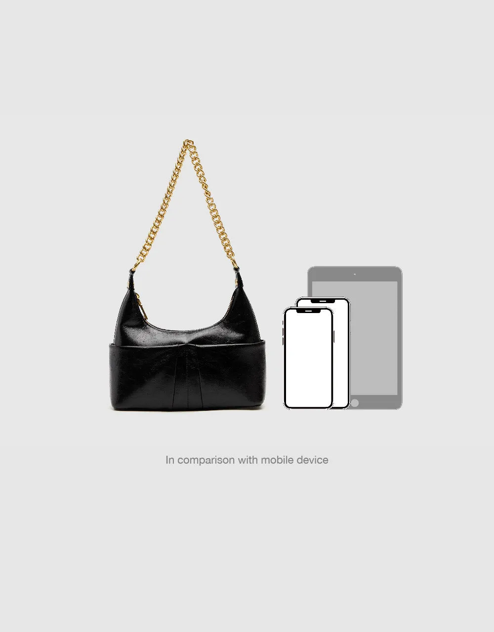 Chained Vegan Leather Shoulder Bag