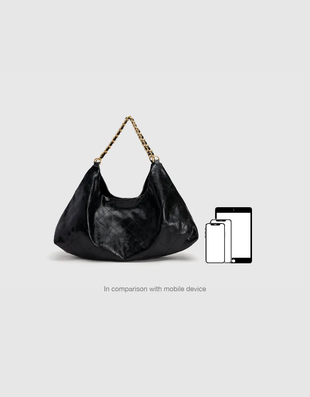 Chained Vegan Leather Shoulder Bag