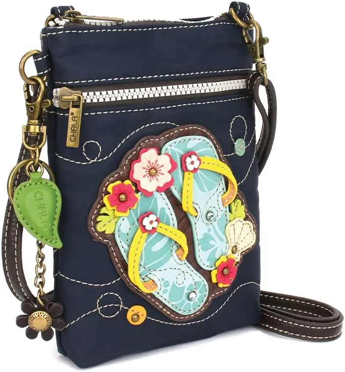 CHALA Crossbody RFID Cell Phone Purse - Women Nylon/Faux Leather Multicolor Handbag with Adjustable Strap Venture