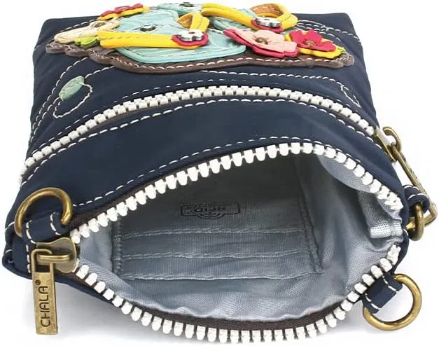CHALA Crossbody RFID Cell Phone Purse - Women Nylon/Faux Leather Multicolor Handbag with Adjustable Strap Venture