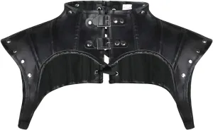 Charmian Women's Steampunk Gothic Leather Costume Shoulder Jacket Shrug Armor