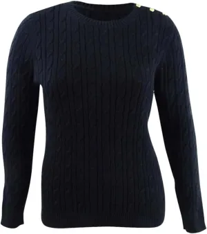 CHARTER CLUB Womens Black Textured Embellished Patterned Long Sleeve Jewel Neck Sweater Size XL