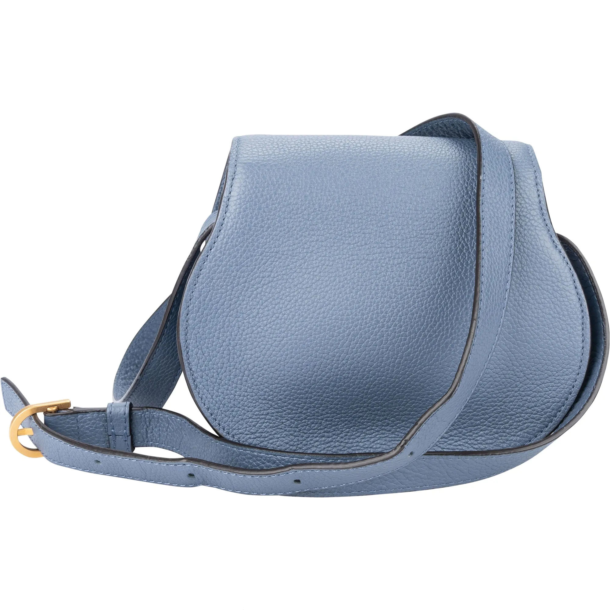 Chloé Blue Leather Marcie Crossbody Bag