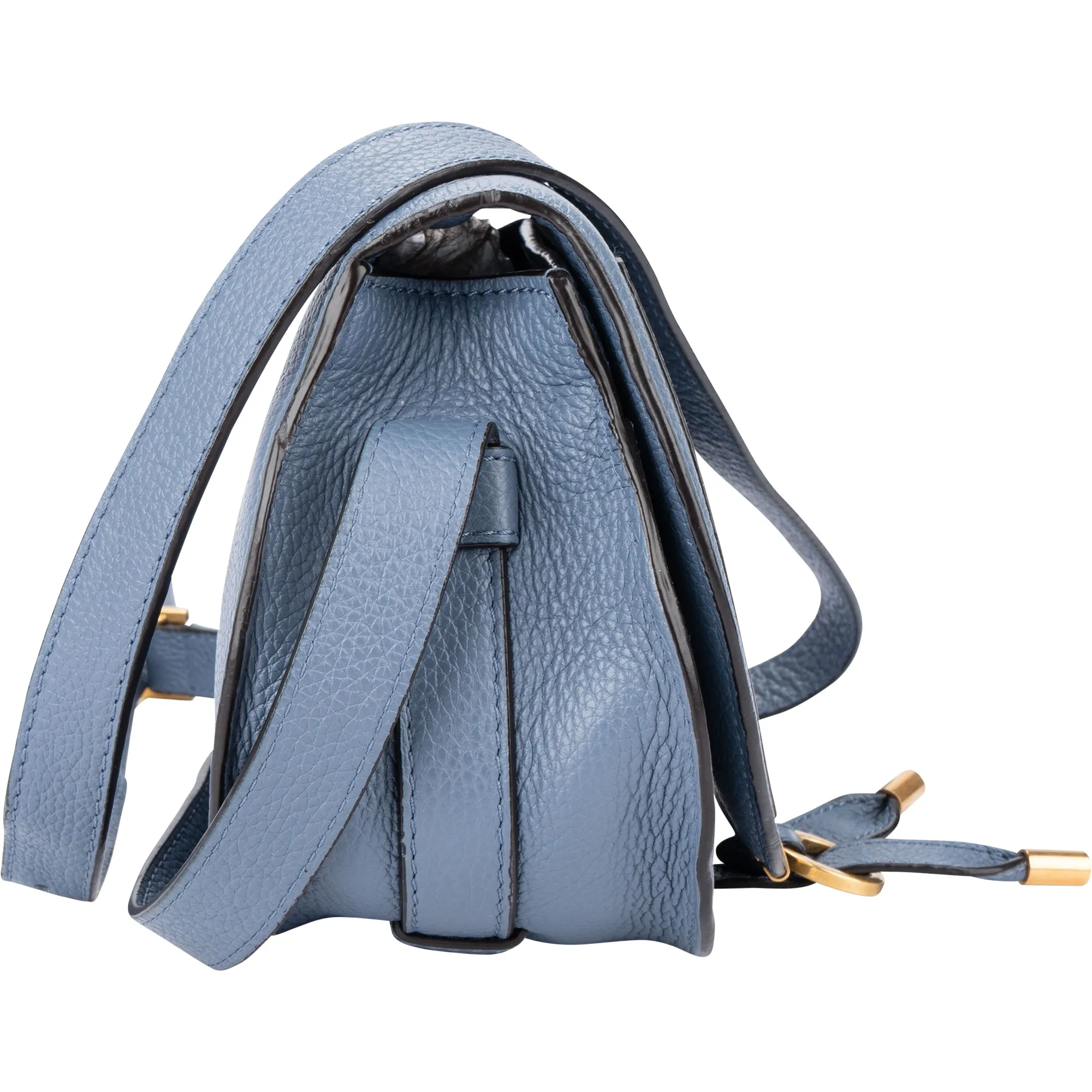 Chloé Blue Leather Marcie Crossbody Bag