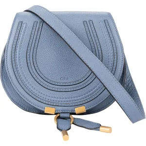 Chloé Blue Leather Marcie Crossbody Bag