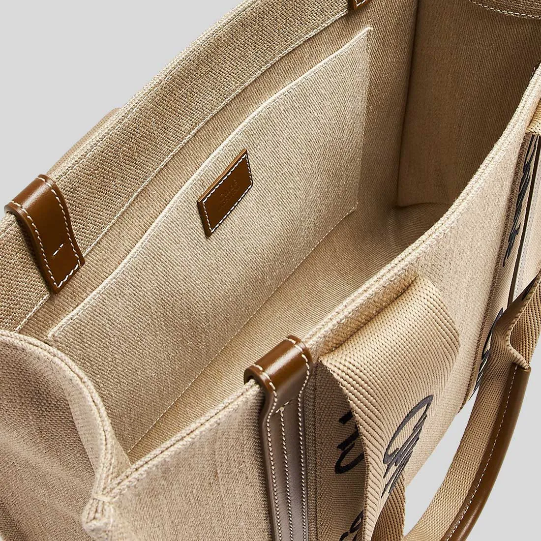 CHLOE Woody Medium Tote Bag Bronze Brown RS-CHC23AS383L1720X