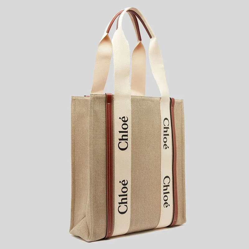CHLOE Woody N/S Tote Bag Sepia Brown RS-CHC24SS366I26