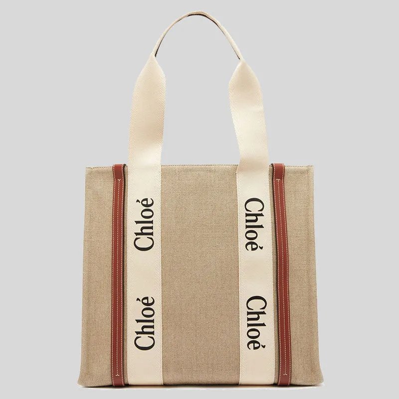 CHLOE Woody N/S Tote Bag Sepia Brown RS-CHC24SS366I26