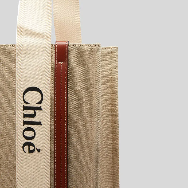 CHLOE Woody N/S Tote Bag Sepia Brown RS-CHC24SS366I26