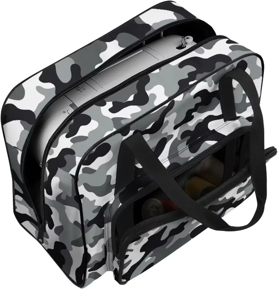 Classic Camouflage Machine Carrying Case, Spacious Case Fits Most Standard Sewing Machines, Fully-Padded Interior, Easy Zip, Large Front Pocket, Easy Transport