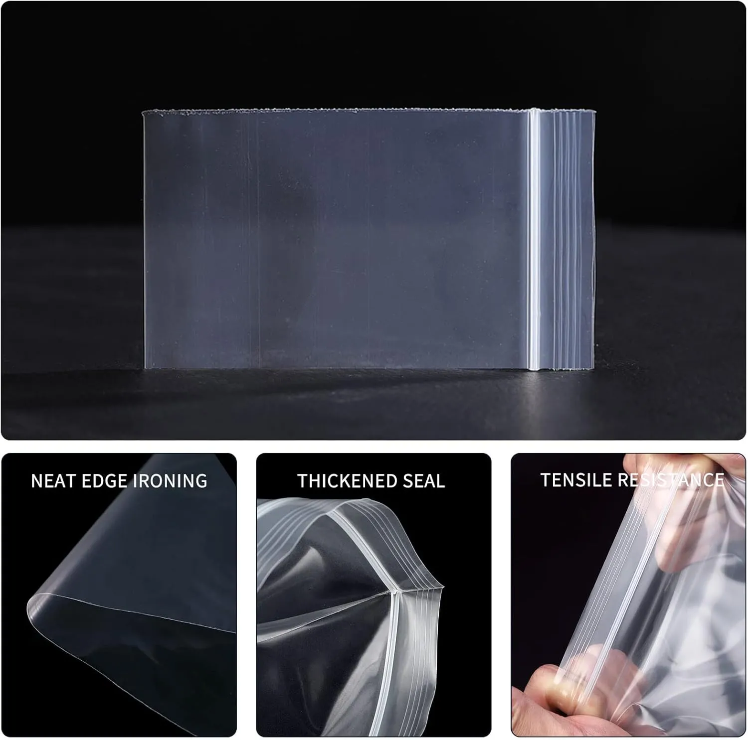 Clear 2x2 Plastic Bags - 1000pcs, Reusable for Pill Organization, Jewelry Sorting, Coin Storage, Candy Packaging