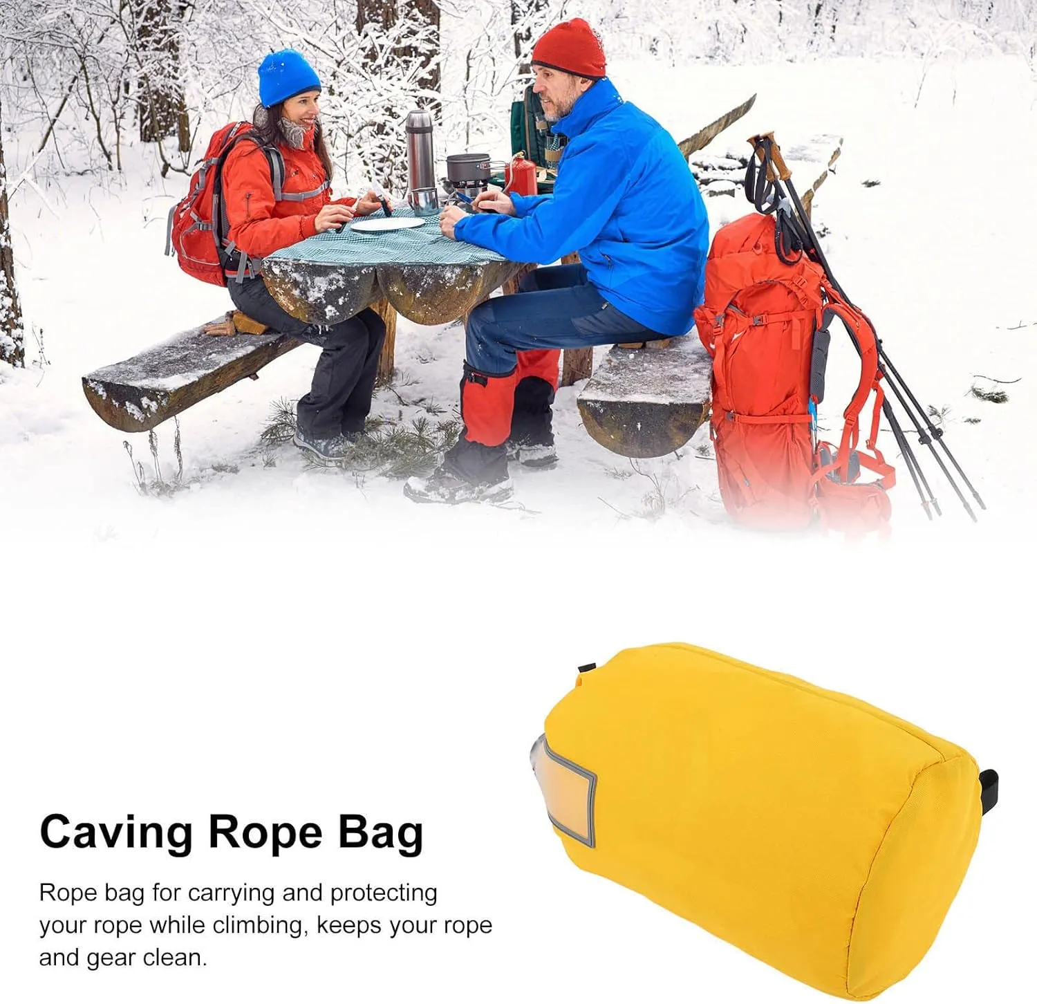 Climbing Equipment Storage Bag, Rock Climbing Rope Bag, Rope Storage Bag for Outdoor Activities (Model A 8L)