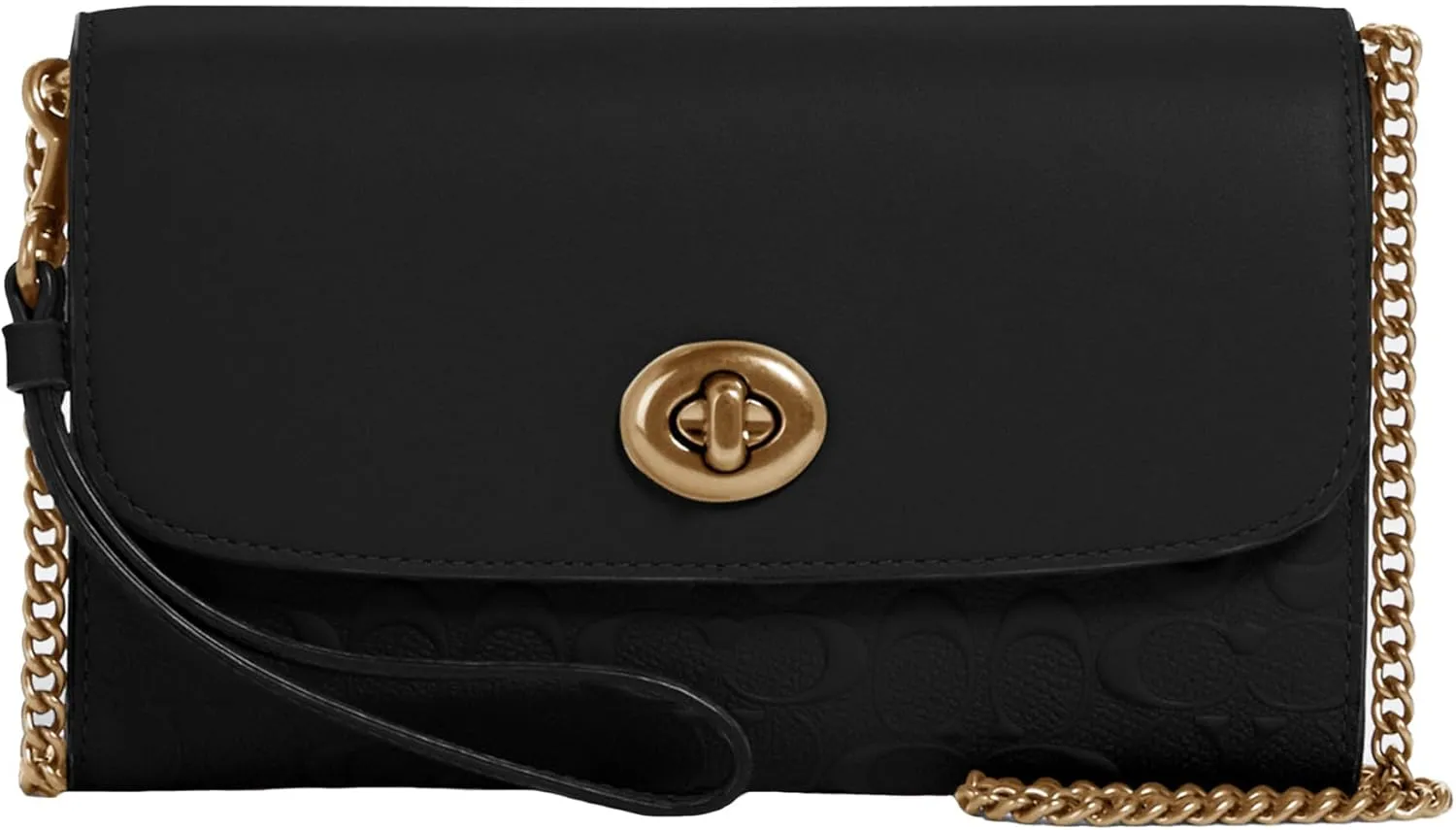 Coach Women's Signature Leather Chain Crossbody