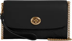 Coach Women's Signature Leather Chain Crossbody