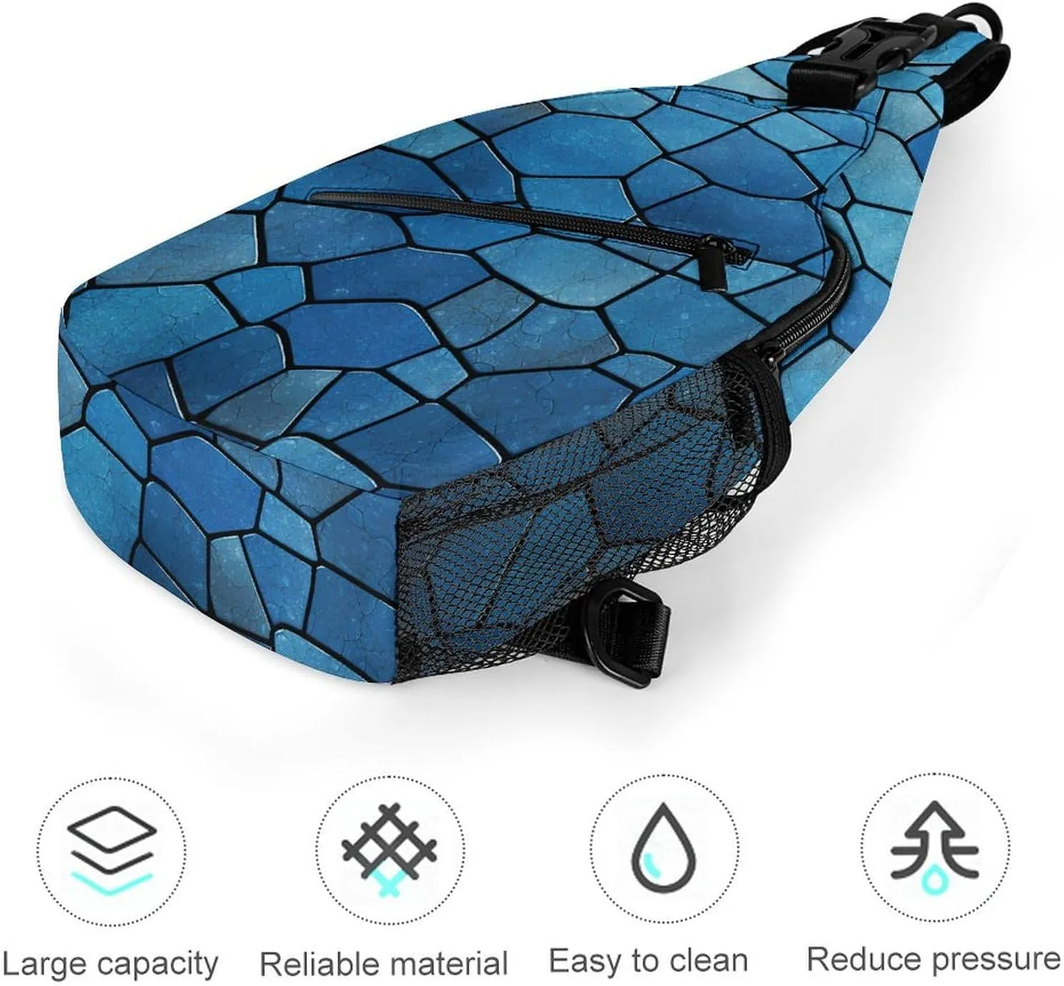 Color Chocolate Sling Bag Lightweight Crossbody Chest Pack Travel Shoulder Bag with Adjustable Strap
