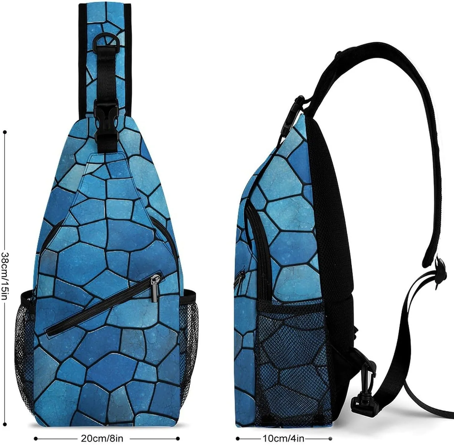 Color Chocolate Sling Bag Lightweight Crossbody Chest Pack Travel Shoulder Bag with Adjustable Strap