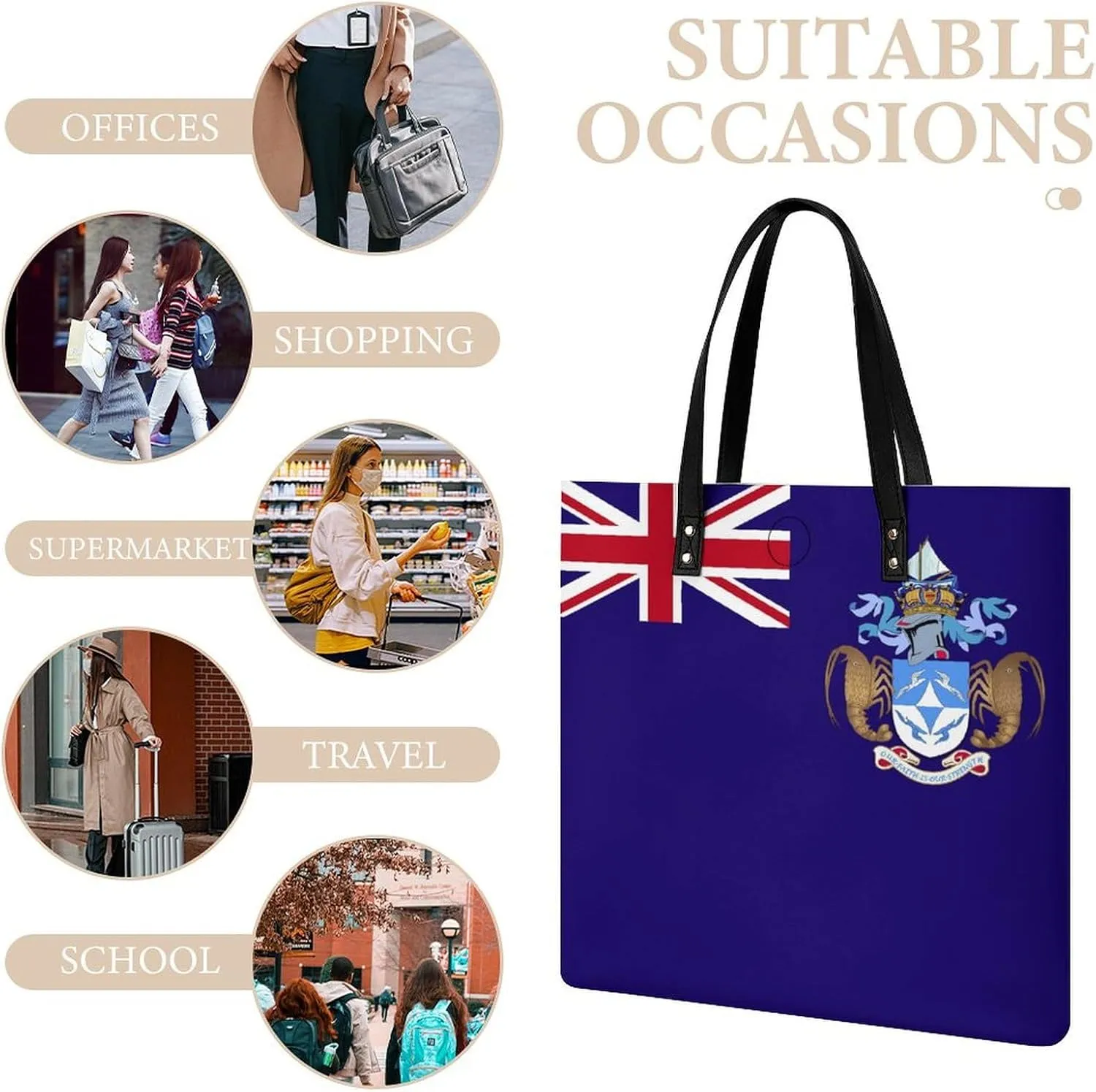 Comoros Flag Women's Tote Handbag Stylish and Spacious Leather Bag for Daily Use