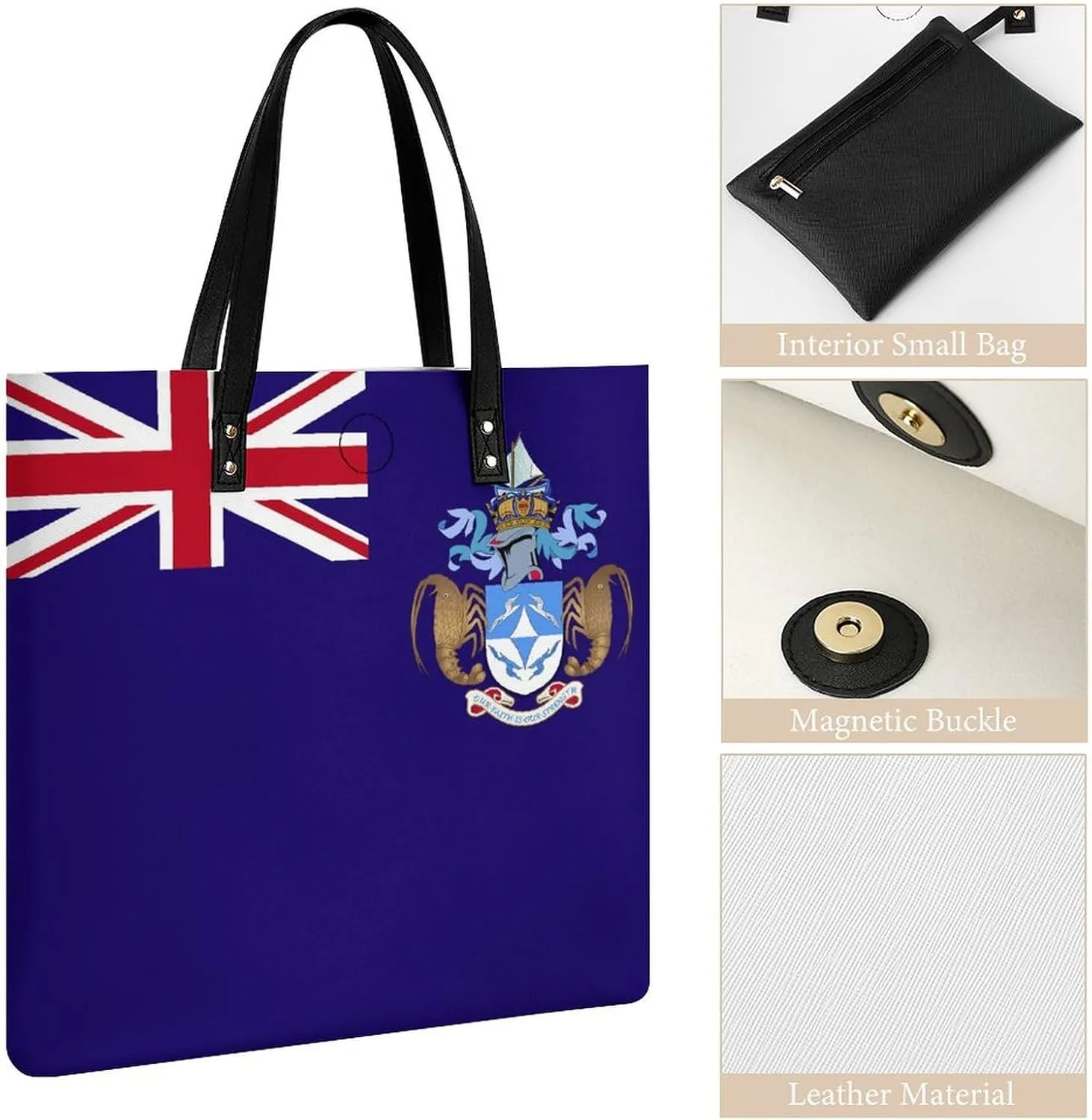 Comoros Flag Women's Tote Handbag Stylish and Spacious Leather Bag for Daily Use