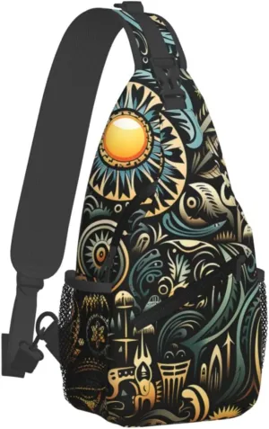 Complex Graphics Sling Bag Crossbody Bag for Women Men Sling Backpack Chest Bag for Hiking Travel