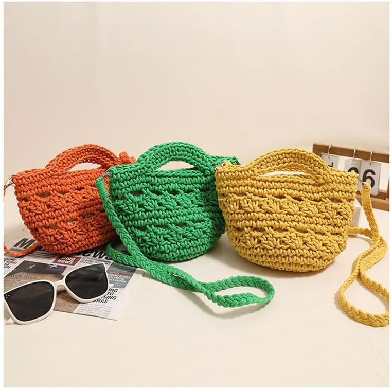 Crossbody Bags For Women Handmade Purse Shoulder Handbag Cotton Purses for Women Travel Bag No-Lining Green